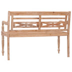 vidaXL Batavia-Bank 120 cm Weiß Massivholz Teak