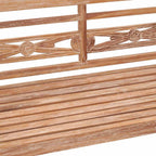 vidaXL Batavia-Bank 120 cm Weiß Massivholz Teak