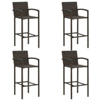 vidaXL 5-tlg. Garten-Bar-Set mit Armlehnen Poly Rattan Braun