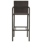 vidaXL 5-tlg. Garten-Bar-Set mit Armlehnen Poly Rattan Braun