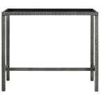 vidaXL 7-tlg. Gartenbar-Set Poly Rattan Grau