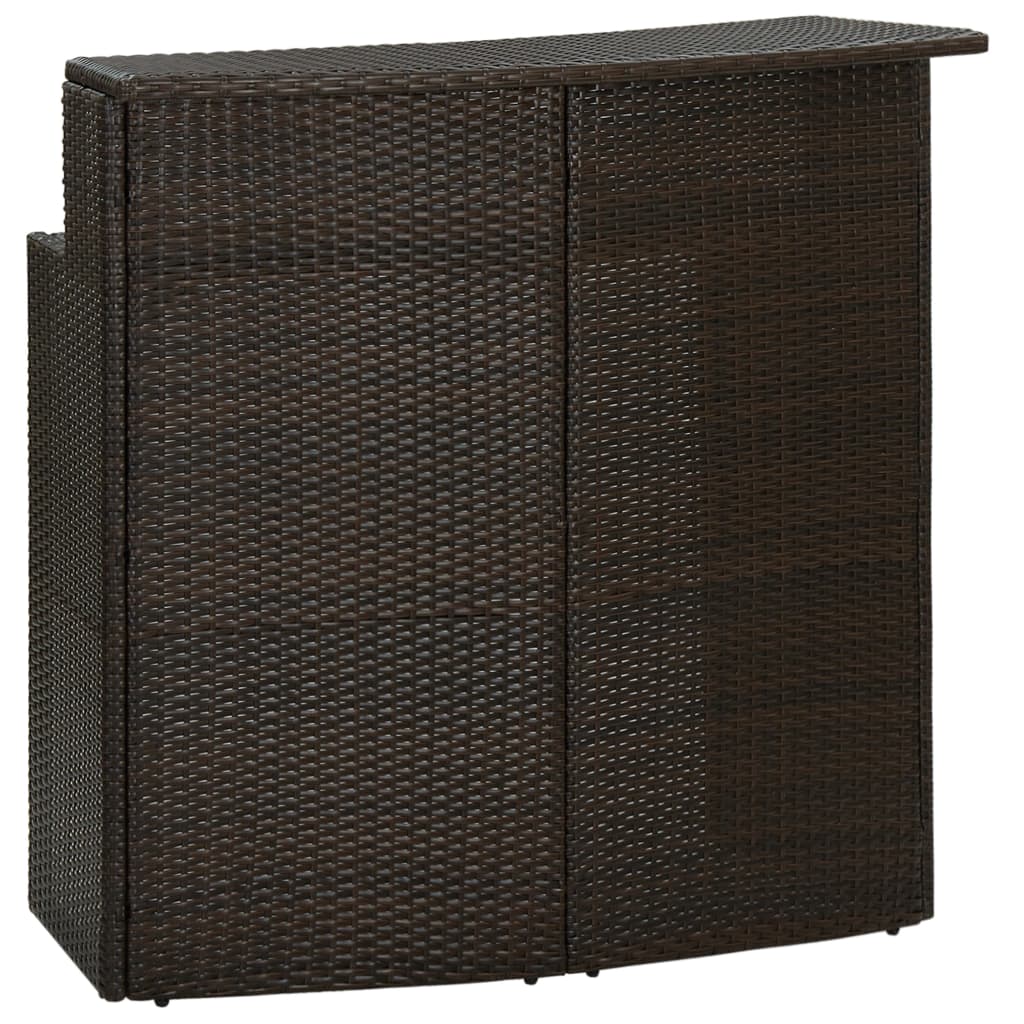 vidaXL 5-tlg. Gartenbar-Set mit Kissen Braun
