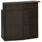 vidaXL 5-tlg. Gartenbar-Set mit Kissen Braun