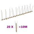vidaXL 20-tlg. Vogelabwehr-Spikes-Set 10 m Kunststoff 2-reihig