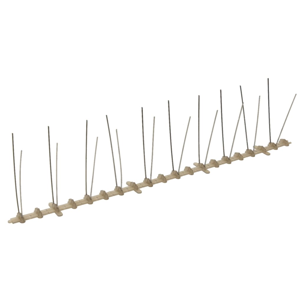 vidaXL 20-tlg. Vogelabwehr-Spikes-Set 10 m Kunststoff 2-reihig