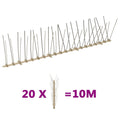 vidaXL 20-tlg. Vogelabwehr-Spikes-Set 10 m Kunststoff 4-reihig