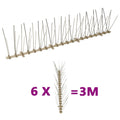 vidaXL 6-tlg. Vogelabwehr-Spikes-Set 3 m Kunststoff 5-reihig