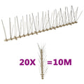 vidaXL 20-tlg. Vogelabwehr-Spikes-Set 10 m Kunststoff 5-reihig