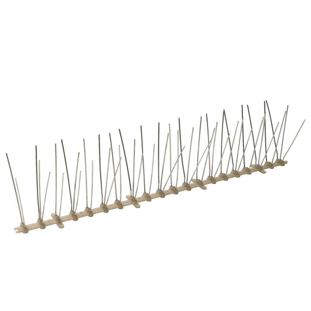 vidaXL 20-tlg. Vogelabwehr-Spikes-Set 10 m Kunststoff 5-reihig