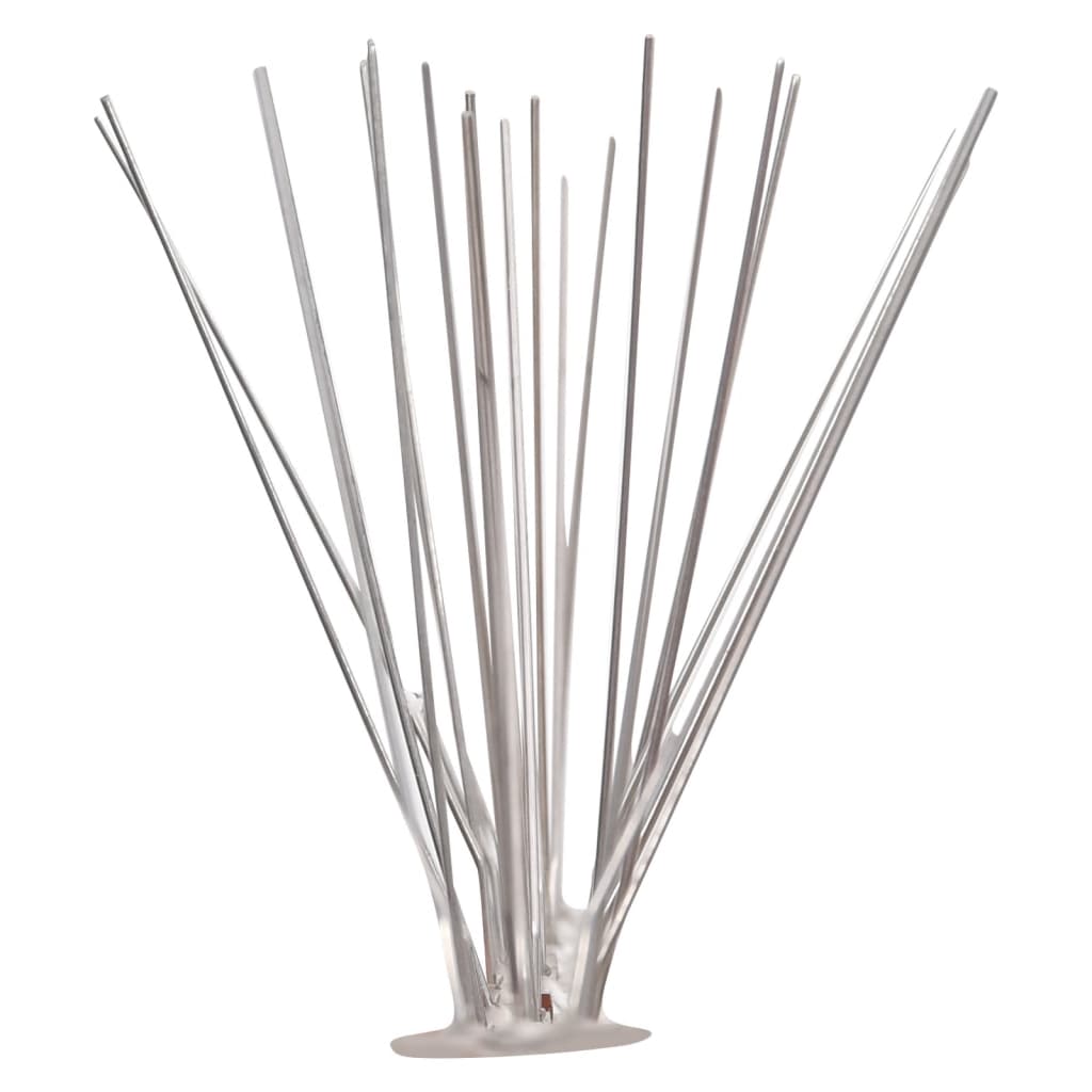 vidaXL 10-tlg. Taubenabwehr Spikes-Set Edelstahl 5 m 5-reihig