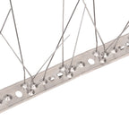 vidaXL 10-tlg. Taubenabwehr Spikes-Set Edelstahl 5 m 5-reihig