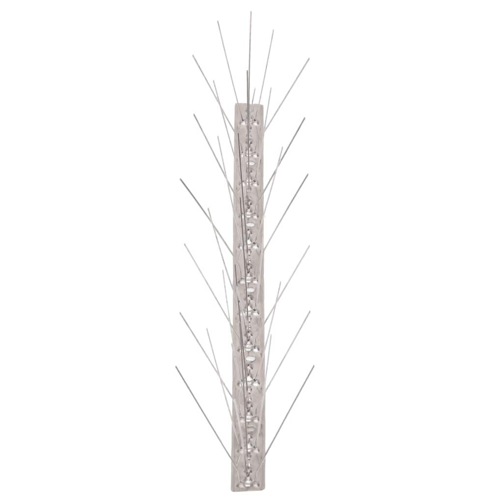 vidaXL 20-tlg. Taubenabwehr Spikes-Set Edelstahl 10 m 5-reihig