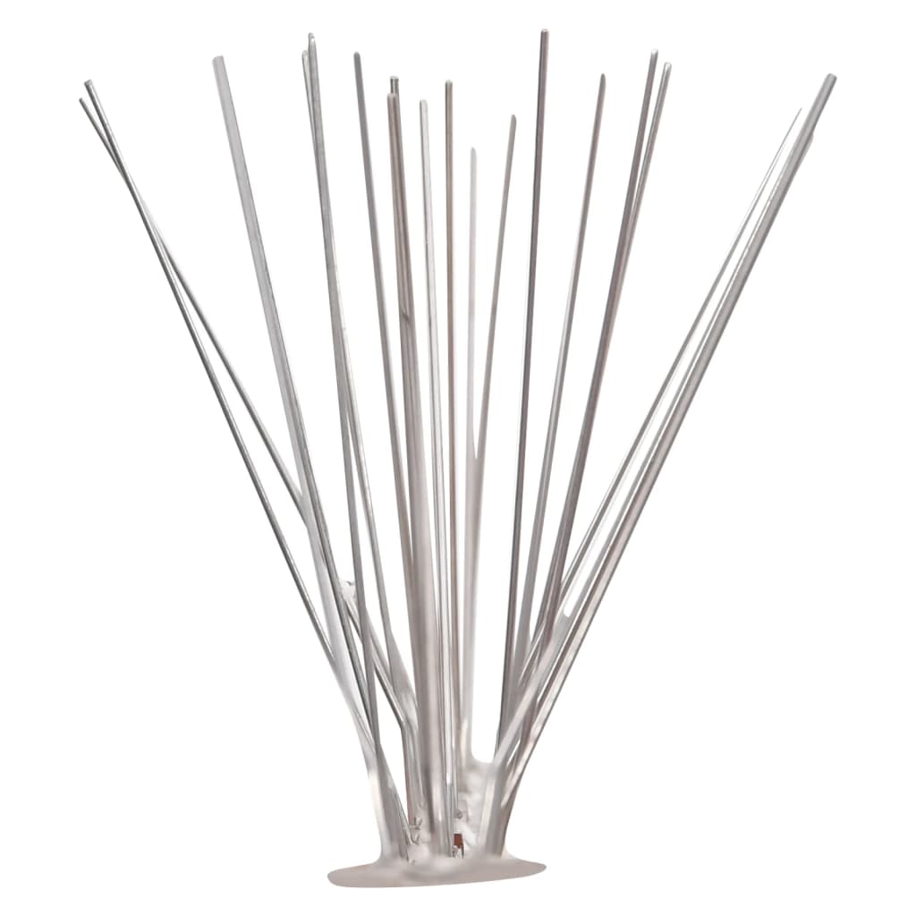 vidaXL 40-tlg. Taubenabwehr Spikes-Set Edelstahl 20 m 5-reihig