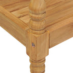 vidaXL Batavia-Gartenbank mit Cremeweißem Kissen Teak Massivholz