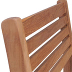vidaXL Gartenstühle 2 Stk. mit Roten Kissen Massivholz Teak