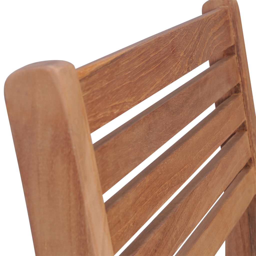 vidaXL Gartenstühle 4 Stk. mit Anthrazit Kissen Massivholz Teak