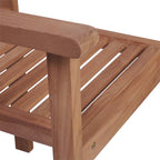 vidaXL Gartenstühle 4 Stk. mit Grauen Kissen Massivholz Teak