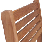 vidaXL Gartenstühle 4 Stk. mit Cremeweißen Kissen Massivholz Teak
