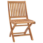 vidaXL Gartenstühle 2 Stk. mit Cremen Kissen Teak Massivholz