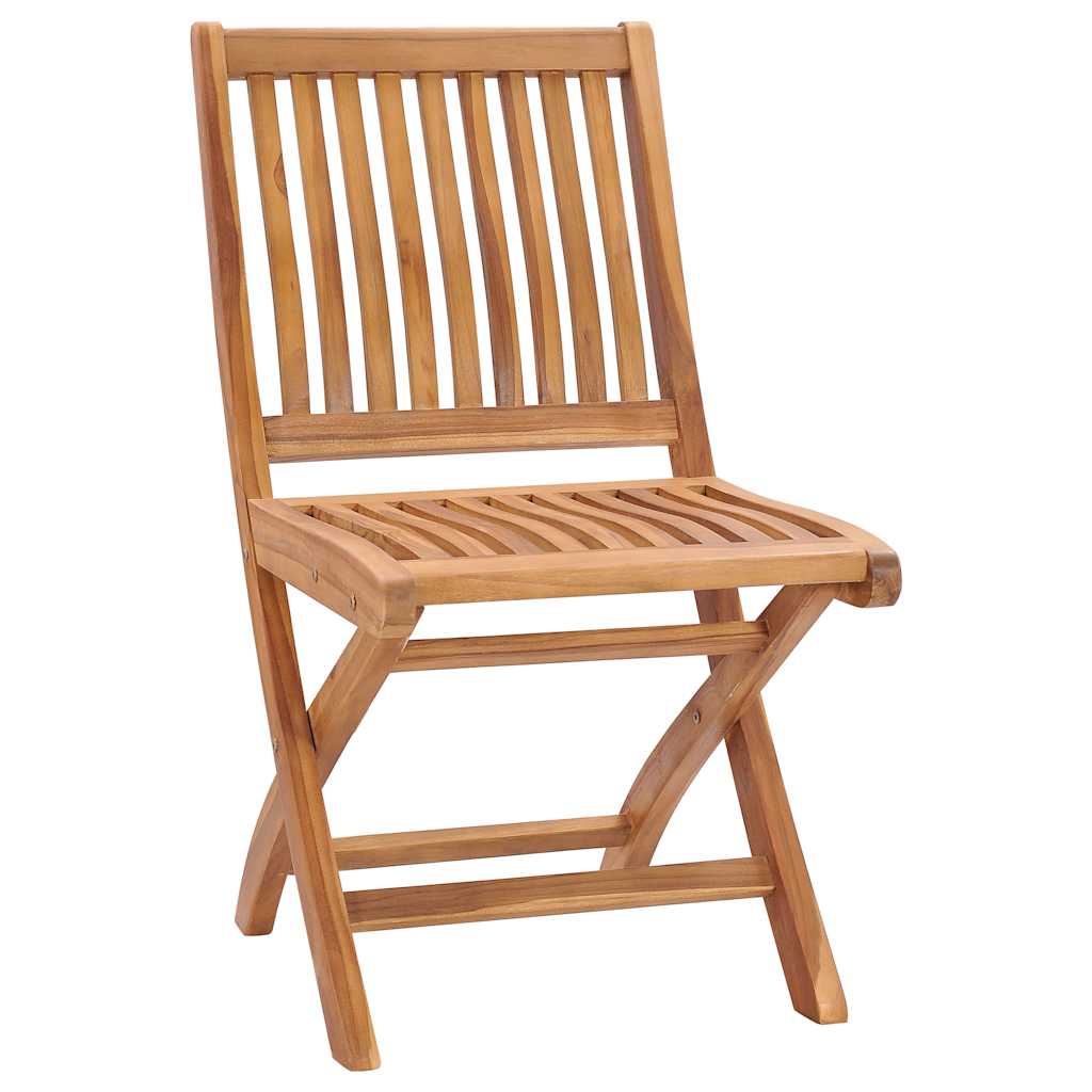 vidaXL Gartenstühle 2 Stk. mit Cremen Kissen Teak Massivholz