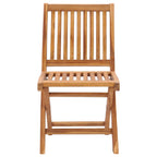 vidaXL Gartenstühle 2 Stk. mit Cremen Kissen Teak Massivholz