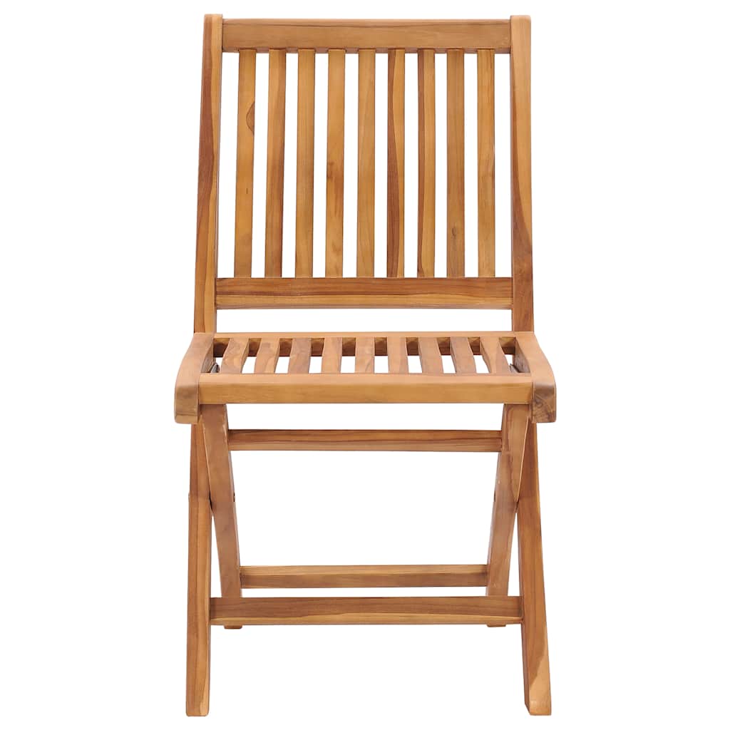 vidaXL Gartenstühle 2 Stk. mit Cremen Kissen Teak Massivholz