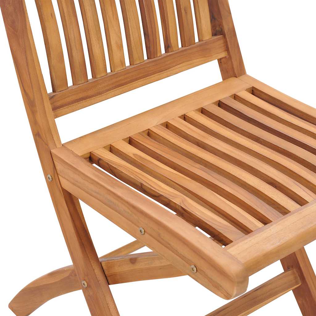 vidaXL Gartenstühle 2 Stk. mit Cremen Kissen Teak Massivholz
