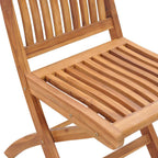 vidaXL Gartenstühle 2 Stk. mit Cremen Kissen Teak Massivholz