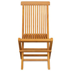 vidaXL Gartenstühle mit Beigen Kissen 2 Stk. Massivholz Teak