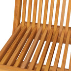 vidaXL Gartenstühle mit Hellgrünen Kissen 2 Stk. Massivholz Teak