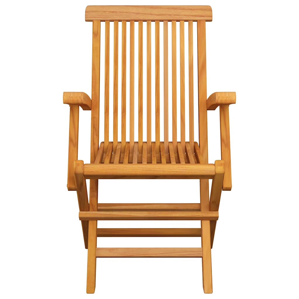 vidaXL Gartenstühle mit Anthrazit Kissen 3 Stk. Massivholz Teak