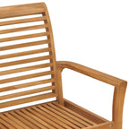 vidaXL Gartenbank mit Blauer Auflage 112 cm Massivholz Teak