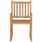 vidaXL Schaukelstuhl mit Anthrazit Kissen Massivholz Teak