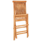 vidaXL 3-tlg. Bistroset mit Grauen Kissen Massivholz Teak