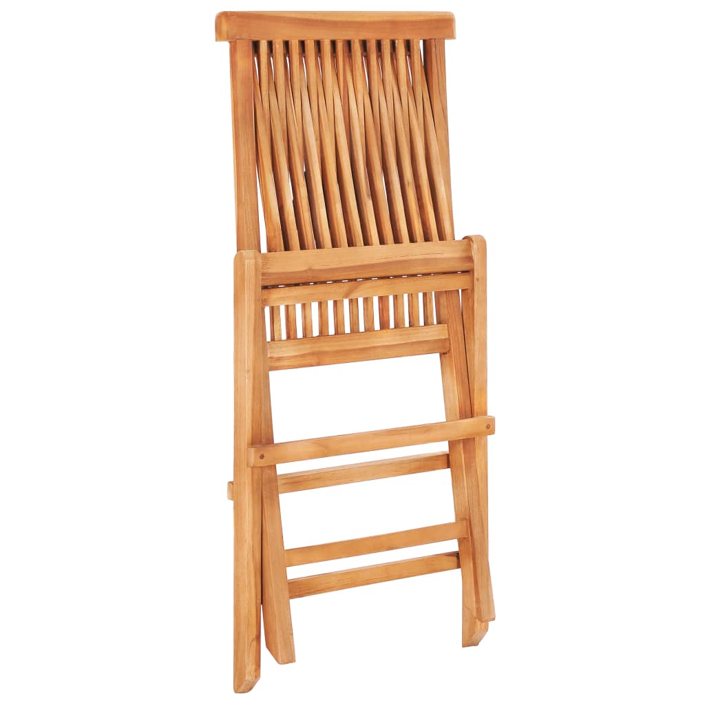 vidaXL 3-tlg. Bistroset mit Grünen Kissen Massivholz Teak