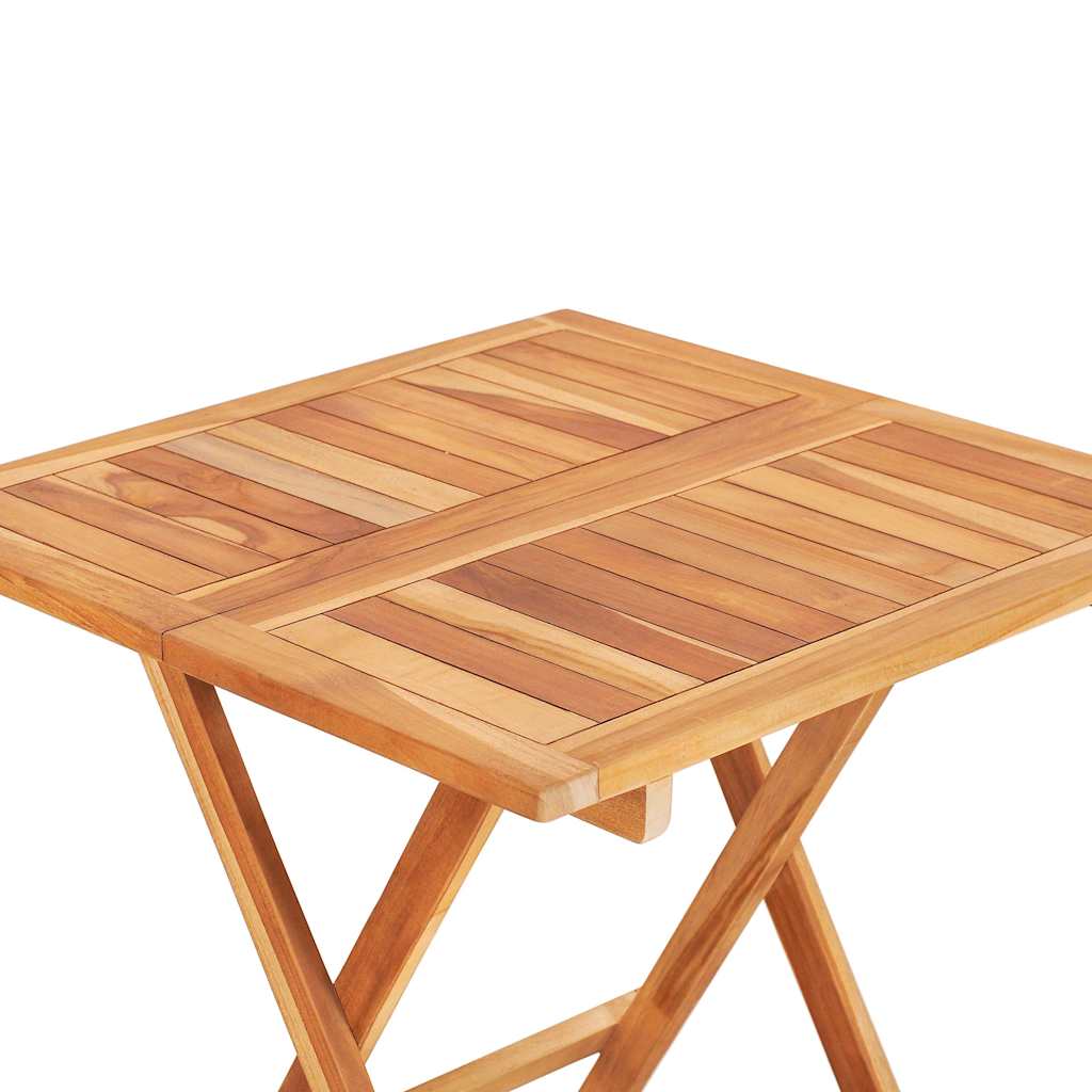 vidaXL 3-tlg. Bistroset mit Roten Kissen Massivholz Teak