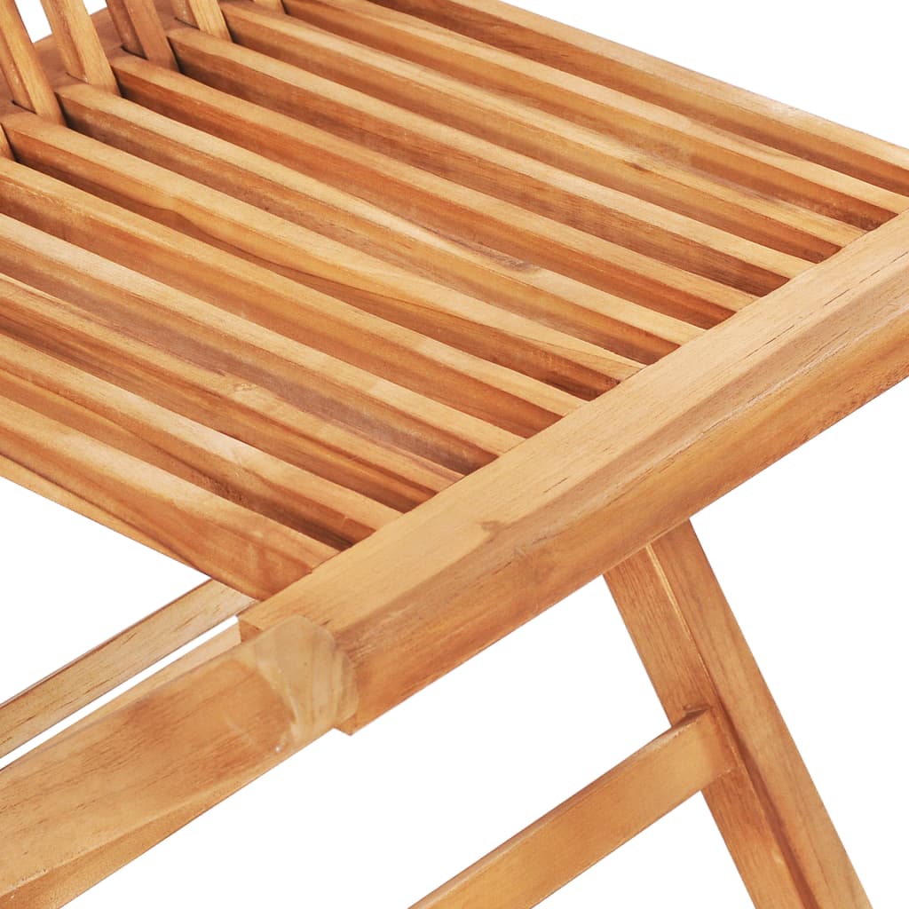 vidaXL 3-tlg. Bistro-Set mit Grauen Kissen Massivholz Teak