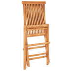 vidaXL 3-tlg. Bistro-Set mit Schwarzen Kissen Massivholz Teak