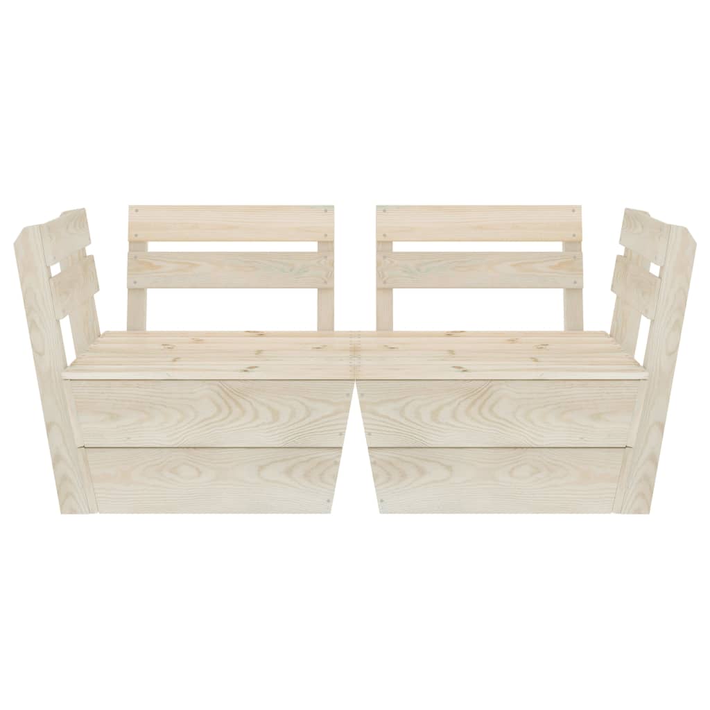 vidaXL Garten-Palettensofa 2-Sitzer Impregniertes Fichtenholz