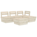 vidaXL 5-tlg. Garten-Paletten-Lounge-Set Imprägniertes Fichtenholz