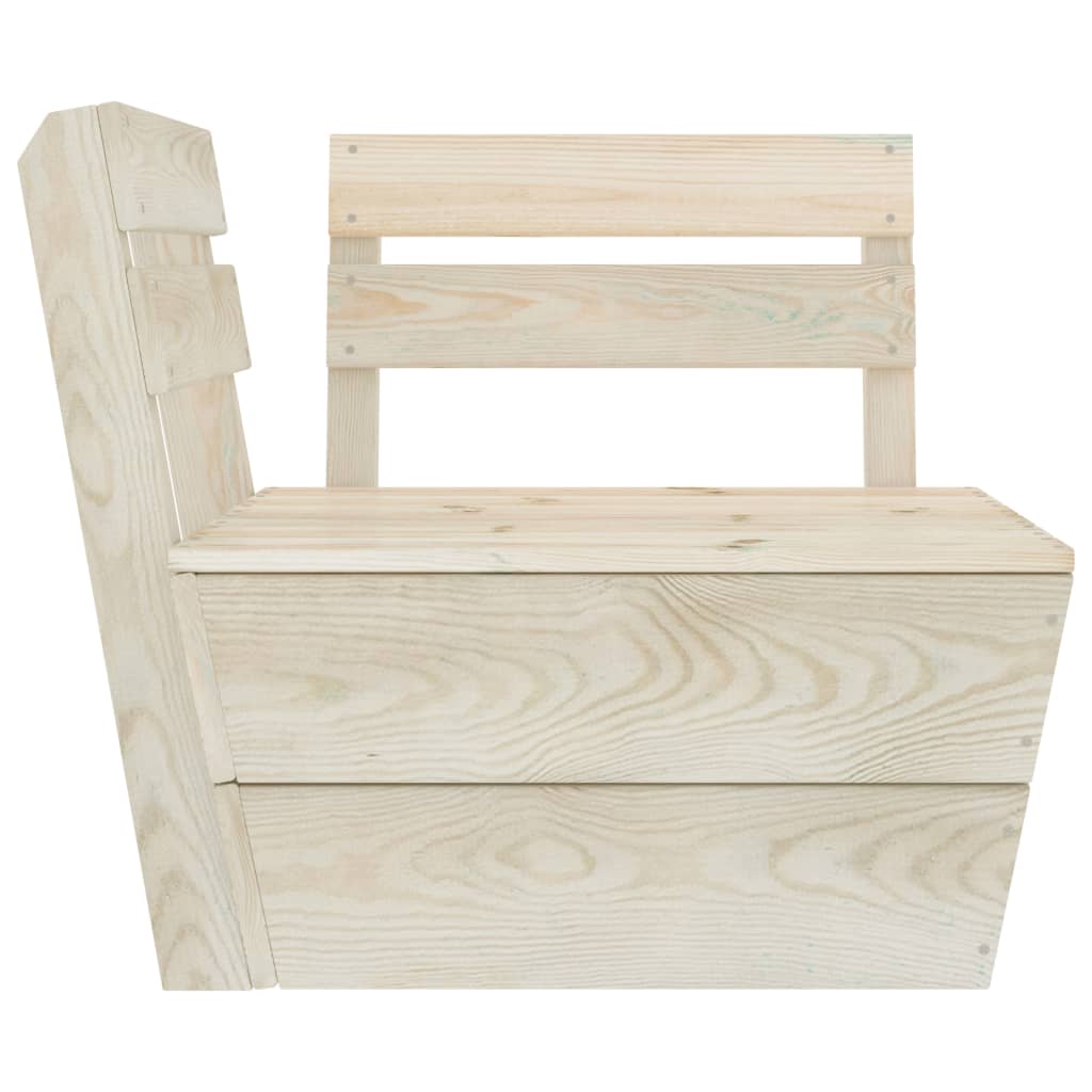 vidaXL 5-tlg. Garten-Paletten-Lounge-Set Imprägniertes Fichtenholz