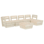 vidaXL 6-tlg. Garten-Paletten-Lounge-Set Imprägniertes Fichtenholz