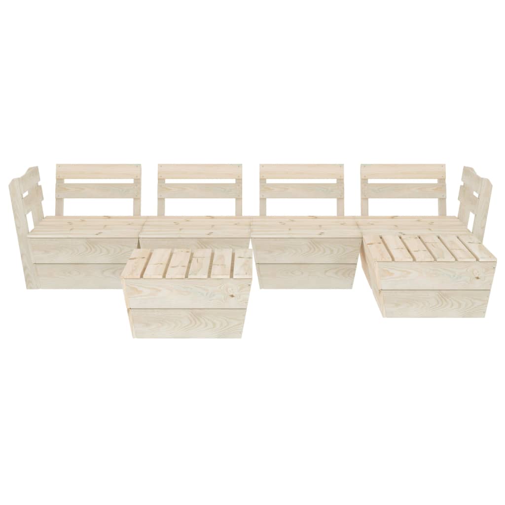 vidaXL 6-tlg. Garten-Paletten-Lounge-Set Imprägniertes Fichtenholz