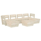 vidaXL 7-tlg. Garten-Paletten-Lounge-Set Imprägniertes Fichtenholz