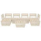 vidaXL 7-tlg. Garten-Paletten-Lounge-Set Imprägniertes Fichtenholz