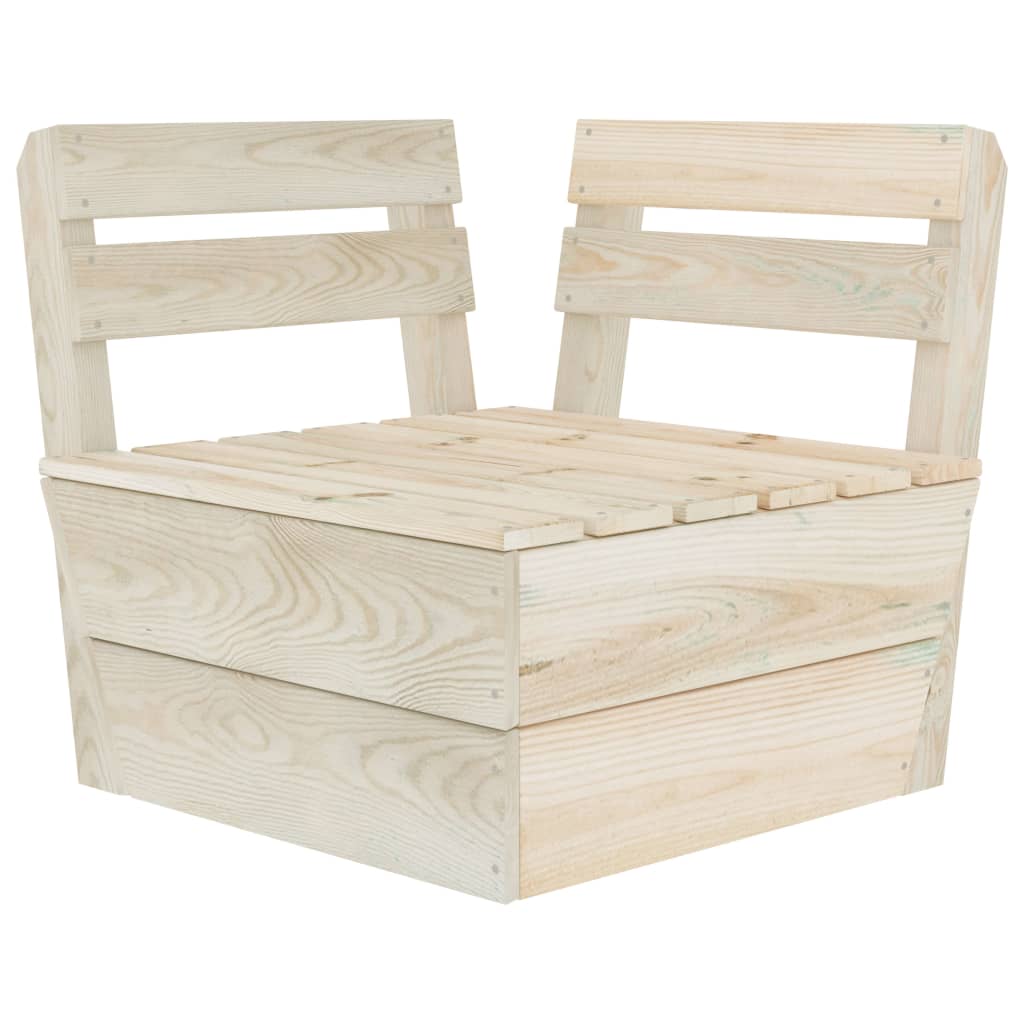 vidaXL 7-tlg. Garten-Paletten-Lounge-Set Imprägniertes Fichtenholz