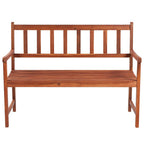 vidaXL Gartenbank mit Auflage 120 cm Massivholz Akazie