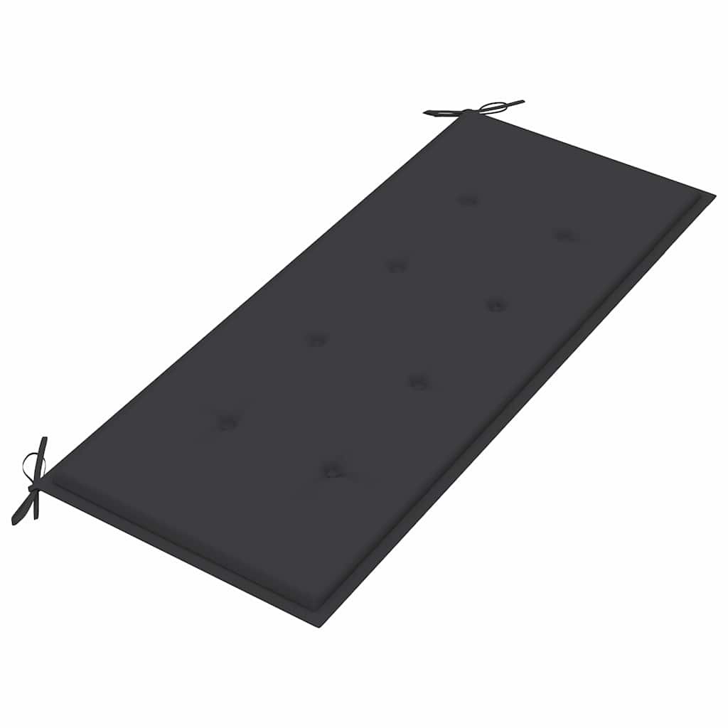 vidaXL Gartenbank mit Auflage 120 cm Massivholz Akazie