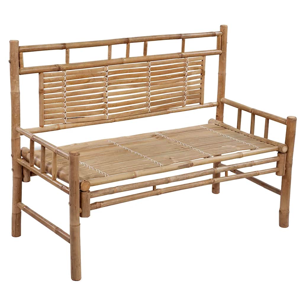 vidaXL Gartenbank mit Auflage 120 cm Bambus
