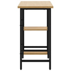 vidaXL Computertisch Schwarz und Eiche Hell 80x40x72 cm MDF und Metall